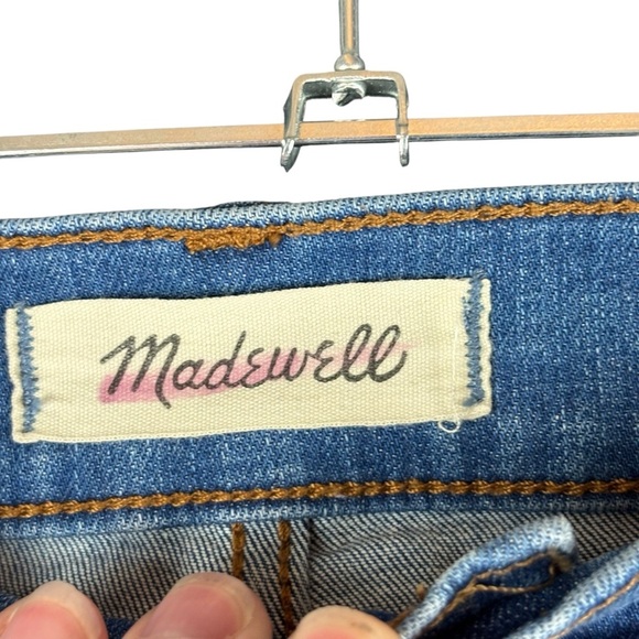 EUC Madewell Women’s High-rise Demi-Boot Distressed Crop Jeans – Sz 26 - Picture 8 of 16